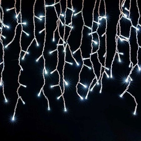 Pisca-Pisca Cascata 100 Leds Branco 127V - 2,3 metros