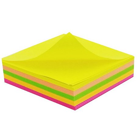 Bloco de Anotações 75x75mm 200 folhas colorido