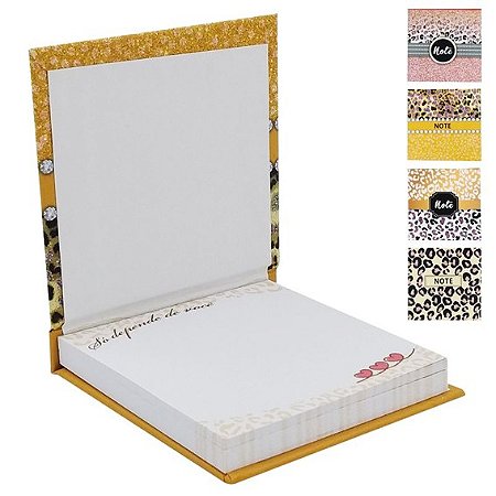 Bloco de Anotação 7,4 x 7,4cm 68 folhas - Animal Print