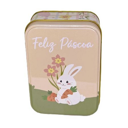 Lata de Metal Páscoa 12,65cm x 8,85cm x 4,5cm - Sortidas