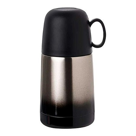 Garrafa Térmica de Aço Inox 210ml - Preta