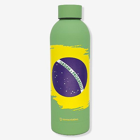 Garrafa Térmica de Aço Inoxidavel 500ml - BRASIL