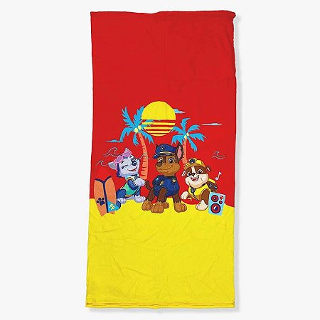 Toalha de Praia 70x140cm 2 em 1 Mochila - PATRULHA CANINA