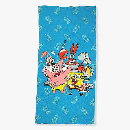 Toalha de Praia 70x140cm 2 em 1 Sacola - BOB ESPONJA