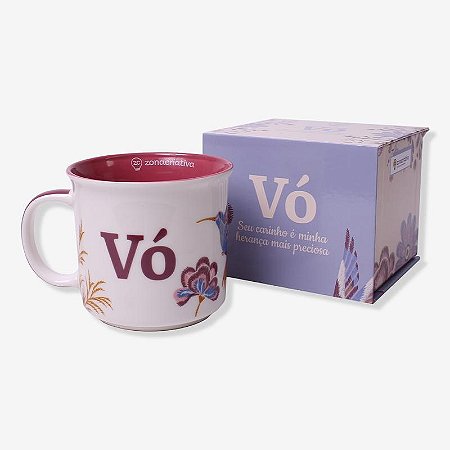 Caneca de Cerâmica 350ML - BORDADO DE VÓ