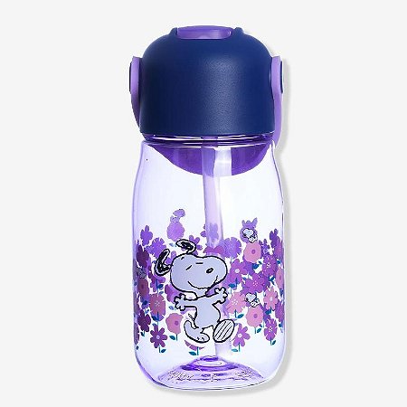 Garrafa Flip de Plástico Infantil 400ml - SNOOPY