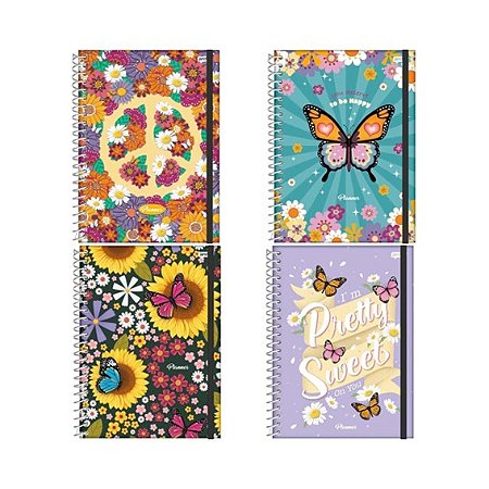 Planner Permanente 160 páginas 17cm x 24cm - Flower Power