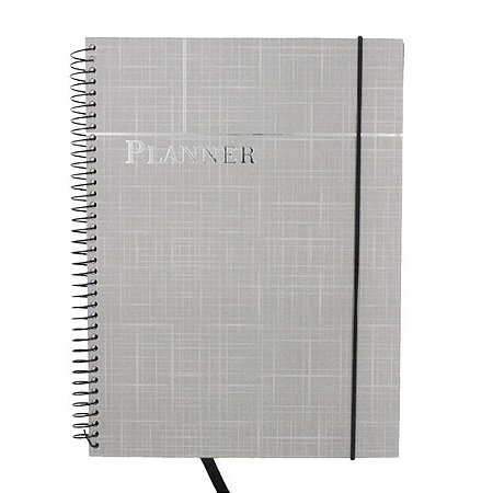 Planner Permanente 96 folhas Capa Dura 17,6cm x 23,9cm - Cinza