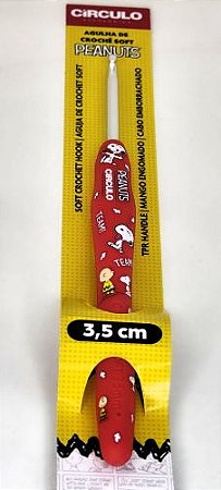 Agulha de Crochê Soft Emborrachada Estampa Snoopy - 3,5mm