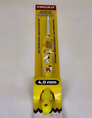 Agulha de Crochê Soft Emborrachada Estampa Snoopy - 4,0mm