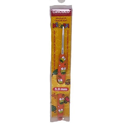 Agulha de Crochê Soft Emborrachada Estampa Hello Kitty e Amigos - Keroppi - 3,0mm