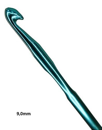 Agulha de Crochê Aluminio Colorido Círculo - 9,0mm
