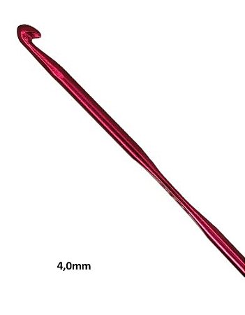 Agulha de Crochê Aluminio Colorido Círculo - 4,0mm