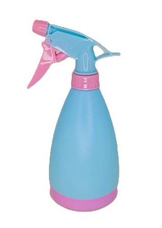 BORRIFADOR SPRAY DE PLÁSTICO 450ML 20X8,5CM - AZUL E ROSA