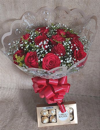 Buque 12 de Rosas com Ferrero de 8un