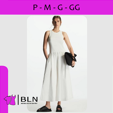 Vestido Misto Longuete