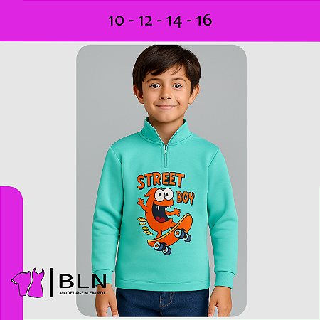 Blusa Moletom Gola Alta