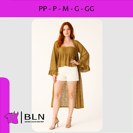 Conjunto Blusa + Kimono