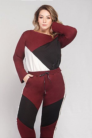 conjunto de moletom plus size