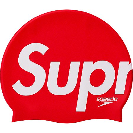 Supreme x Speedo Touca de Natação Vermelha