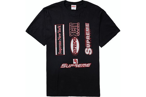 Supreme Camiseta Multi Logos Preta