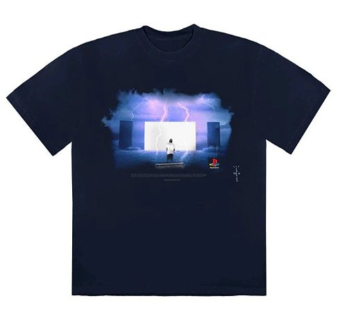 Travis Scott x Playstation Camiseta Monolith Night Preta