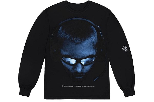 Travis Scott x Playstation Camiseta Manga Longa Corrupted Preta