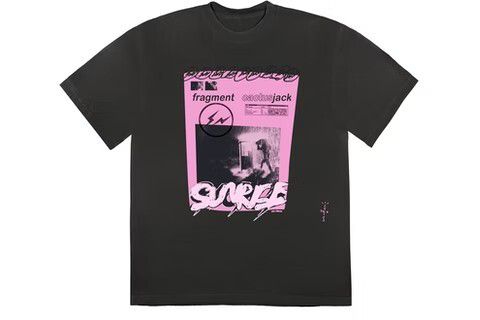 Travis Scott x Fragment Camiseta Pink Sunrise Black