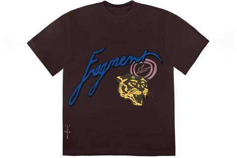 Travis Scott Cactus x Fragment Camiseta Icons Marrom