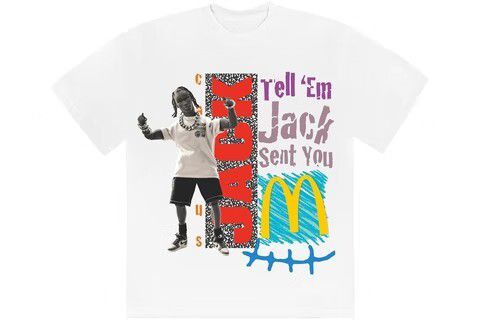 Travis Scott x McDonald’s Camiseta Jack Smile Branca