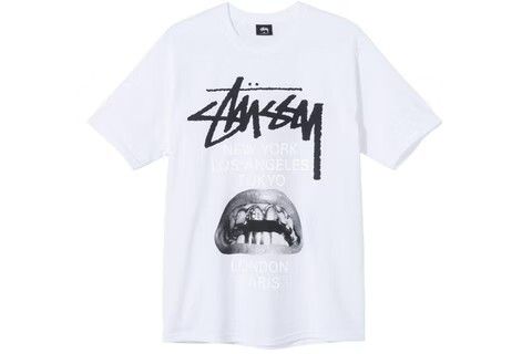 Stussy x Rick Owens Camiseta World Tour Collection Branca