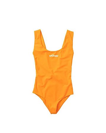 Stussy Maiô Design One Pc Laranja
