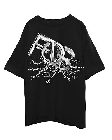 Virgil Abloh Canary Yellow x FOS Camiseta VAA AMO Towers 3I Preta