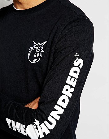 The Hundreds Camiseta Manga Longa Logo The Hundreds Preta