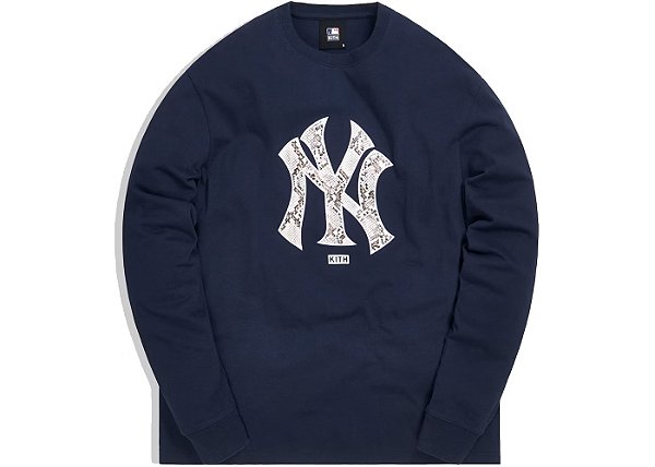 Kith Camiseta For MLB NY Yankees Snake Logo L/Sleeve