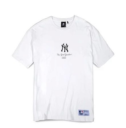 Kith x NY Yankees For MLB Camiseta Icon Script Box Branca