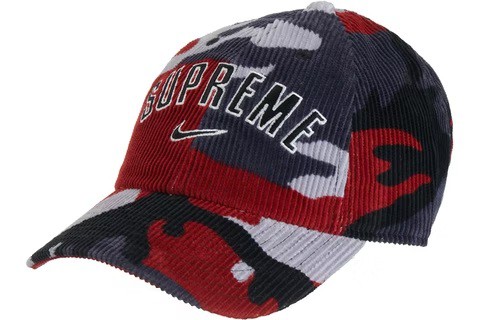 Supreme x Nike Boné Arc Corduroy 6-Panel Red Camo