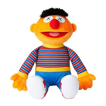 KAWS Pelúcia Sesame Street Uniqlo Ernie Plush Toy Laranja
