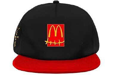 Travis Scott x McDonald's Boné Smile Preta/Vermelho