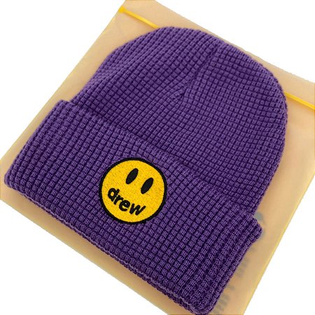 Drew House Touca Mascot Waffle Beanie Roxa