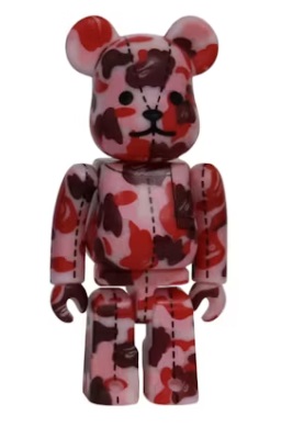 Bape x Bearbrick 28th Anniversary Camo #4 100% Rosa Vermelho