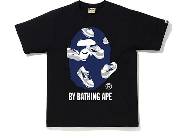 Bape Camiseta Sta Random by Bathing Ape Preta e Azul
