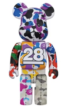 Bape Bearbrick Camo 28Th Anniversary #2 400%