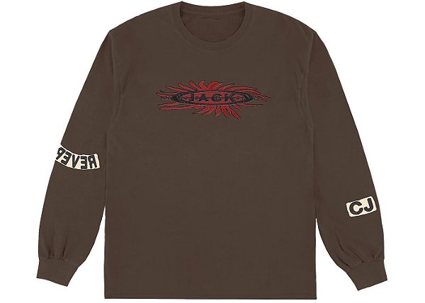 Travis Scott Cactus Jack Camiseta Manga Longa Reverse Jack Marrom