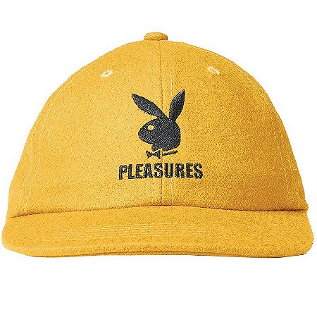 Pleasures x Playboy Boné Wool Strapback Mostarda