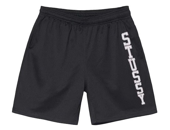 Stussy Bermuda Mesh Collegiate Preta