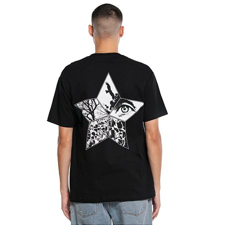 Pleasures Camiseta Flying Preta