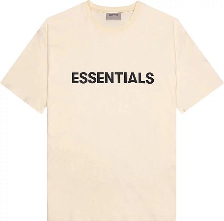 Fear of God Essentials Camiseta Boxy Applique Logo Cream