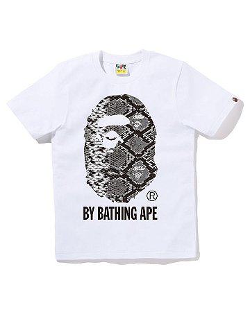 Bape Camiseta A Bathing Ape Big Ape Head Snake Branca