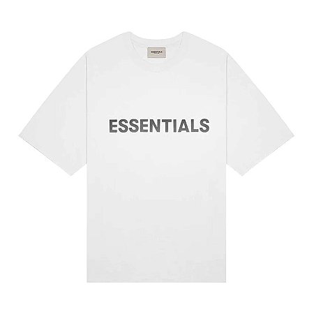 Fear of God Essentials Camiseta Boxy Applique Logo White